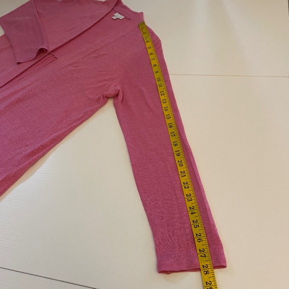 J. Jill Love Linen Pink Open Hi Low Cardigan Size Small - Picture 11 of 12